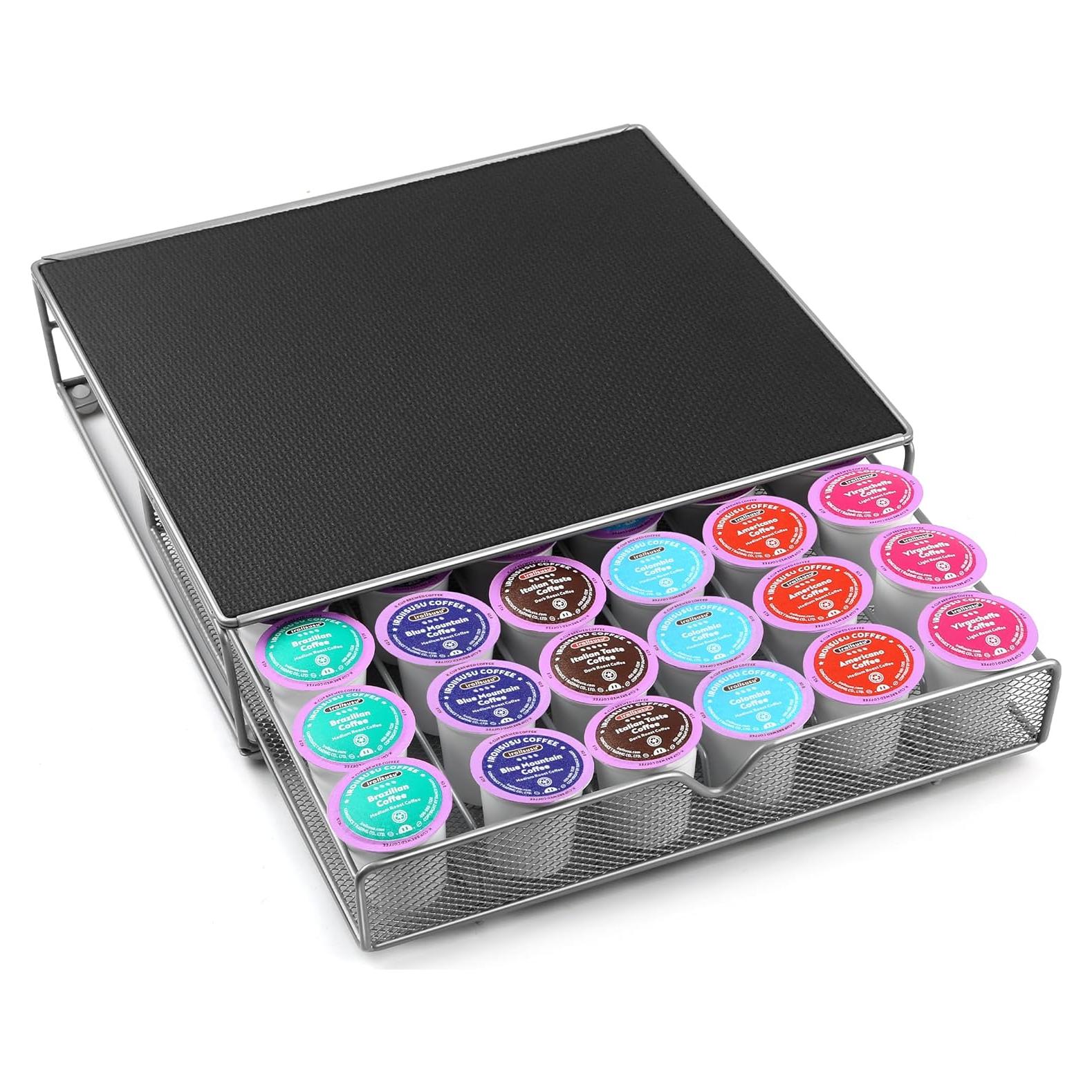 Cajón organizador para 36 cápsulas de café ROWISE negro