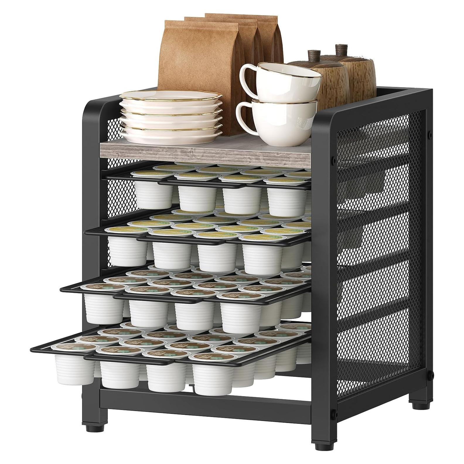 Soporte Organizador de Cápsulas de Café YATINEY 4 Niveles 80 Caps