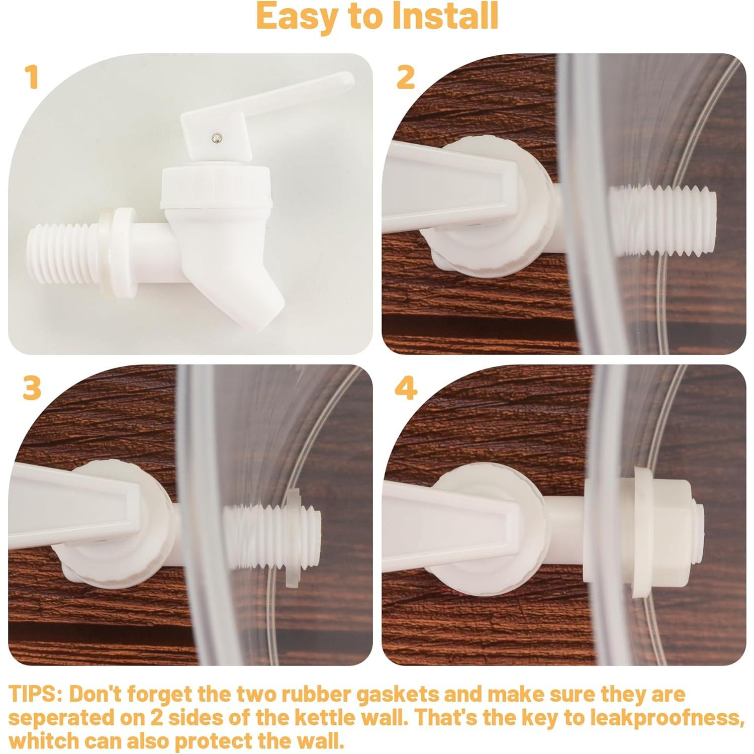 Dispensador de Bebidas Omoojee 4.2L 3 Grifos Rotatable 360°