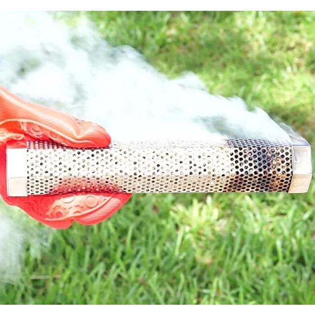 Tubo Ahumador de Pellets LIZZQ 30.48 cm Juego de 2 Acero Inoxidable