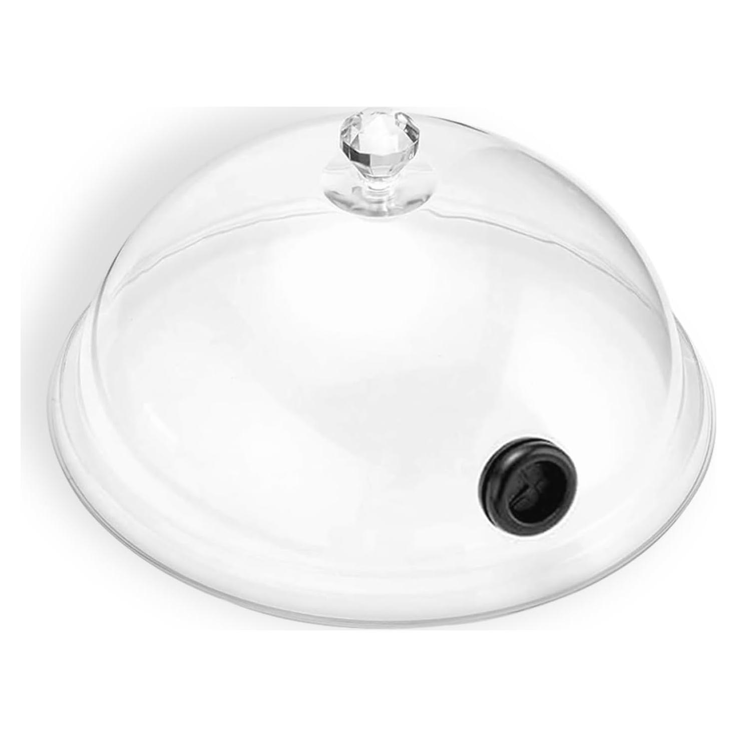 Smoking Cloche Dome Cover - 6.3 Inch- Perfect Smoke Accessories for Desserts, Soups & Starters | High Visibility & Tight Seal Design