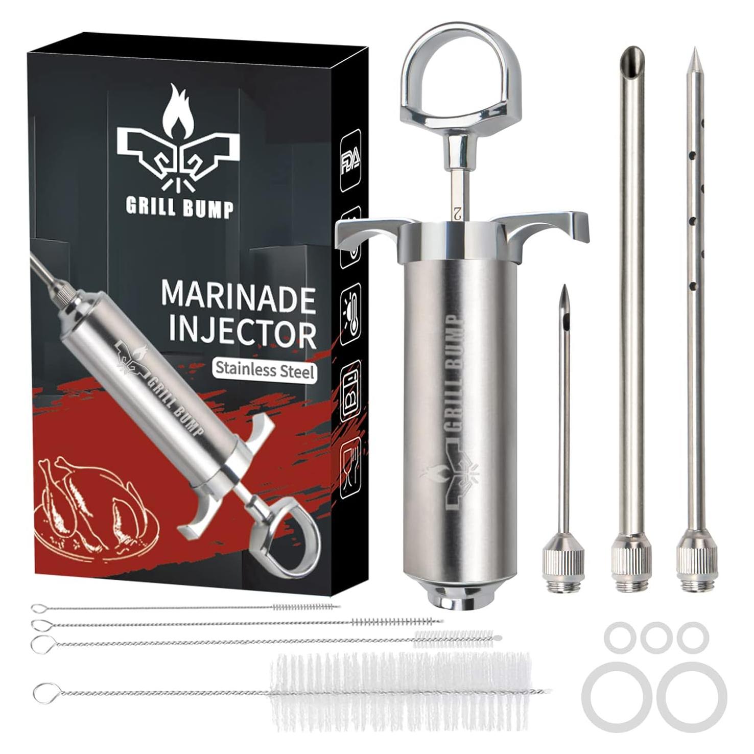 Kit de Jeringa Inyector de Sabor Grill Bump 2 oz con 3 Agujas