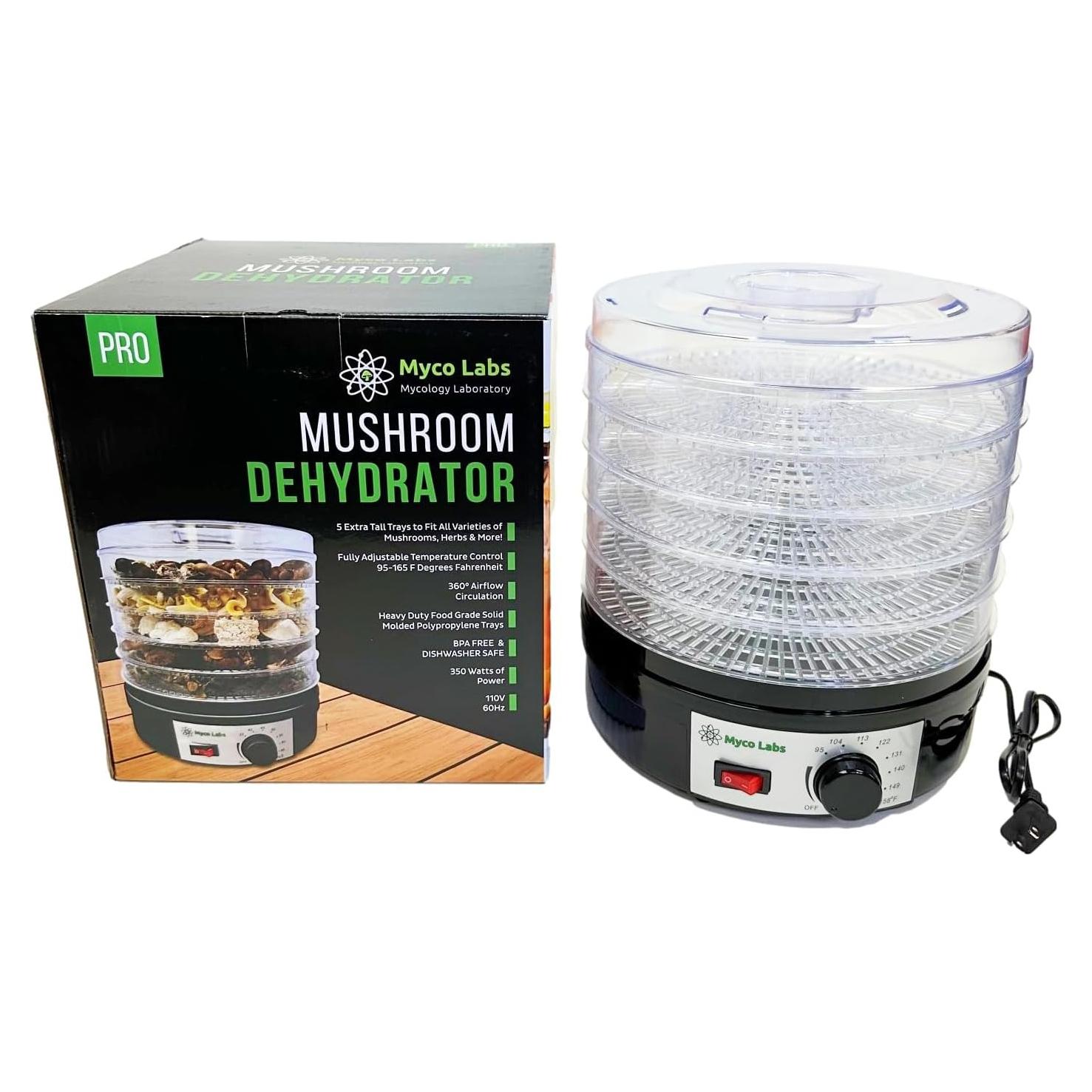 Deshidratador de Champiñones Myco Labs 350W 5 Bandejas Altas