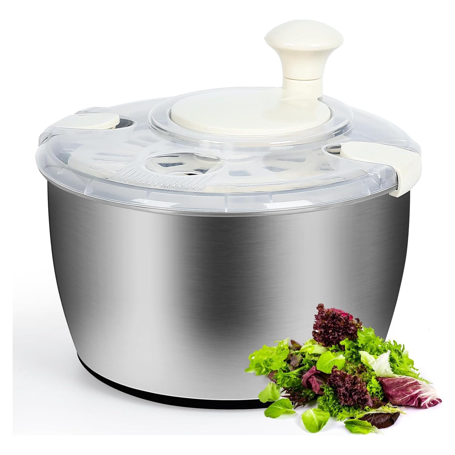 Centrifugadora de Ensalada NIOSAVM 5Qt Acero Inoxidable