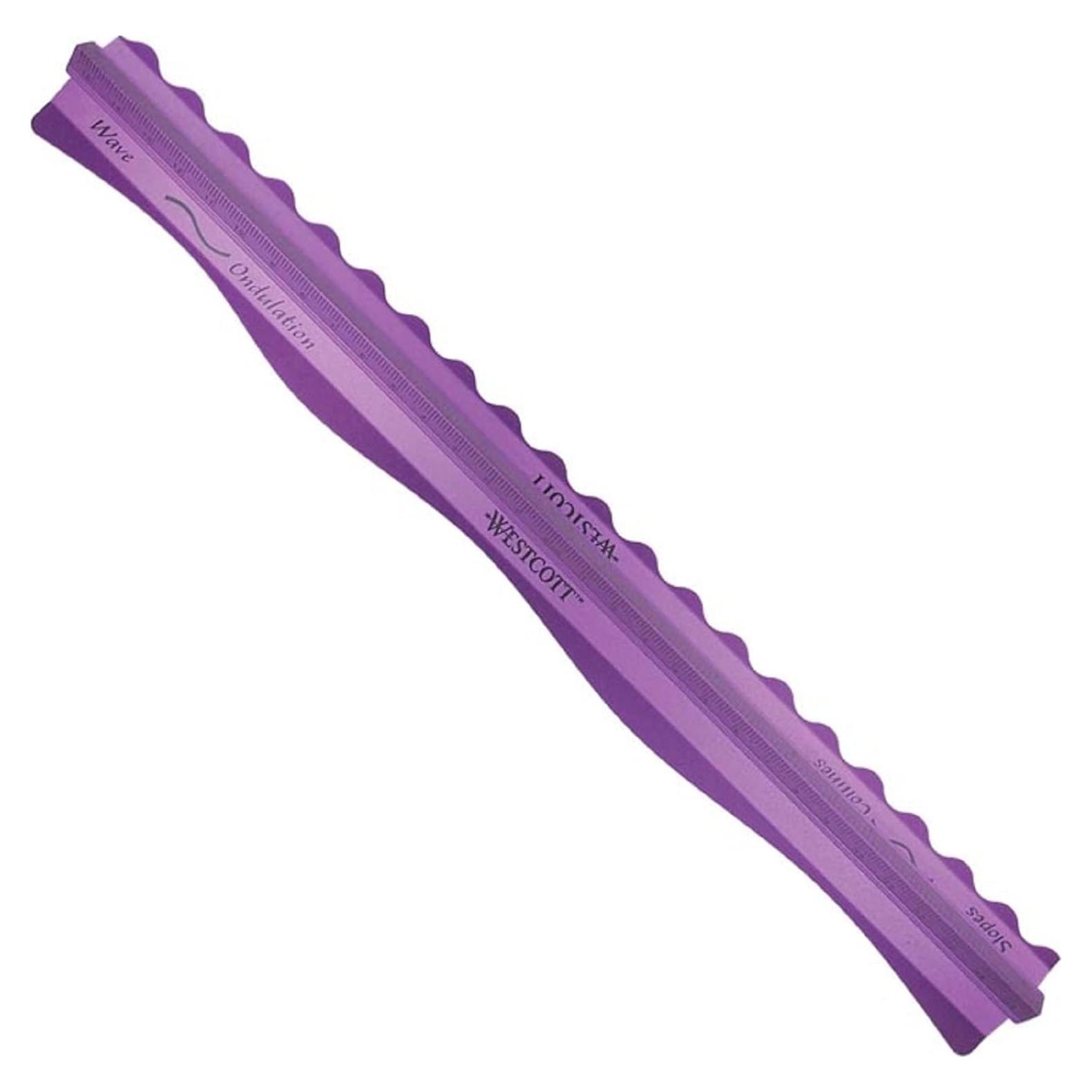Regla de Desgarre de Aluminio Westcott 30.48 cm Púrpura