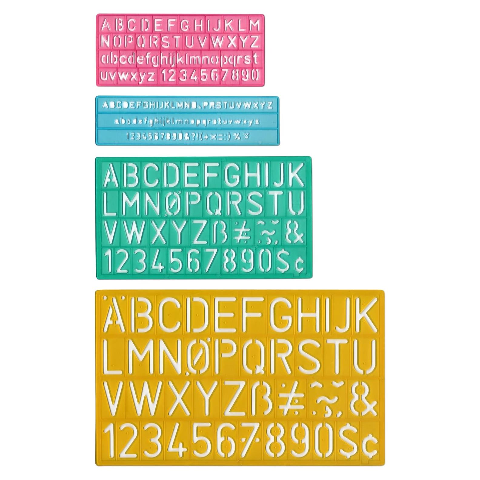 Juego de Guías de Letras de Plástico Westcott Set de 4