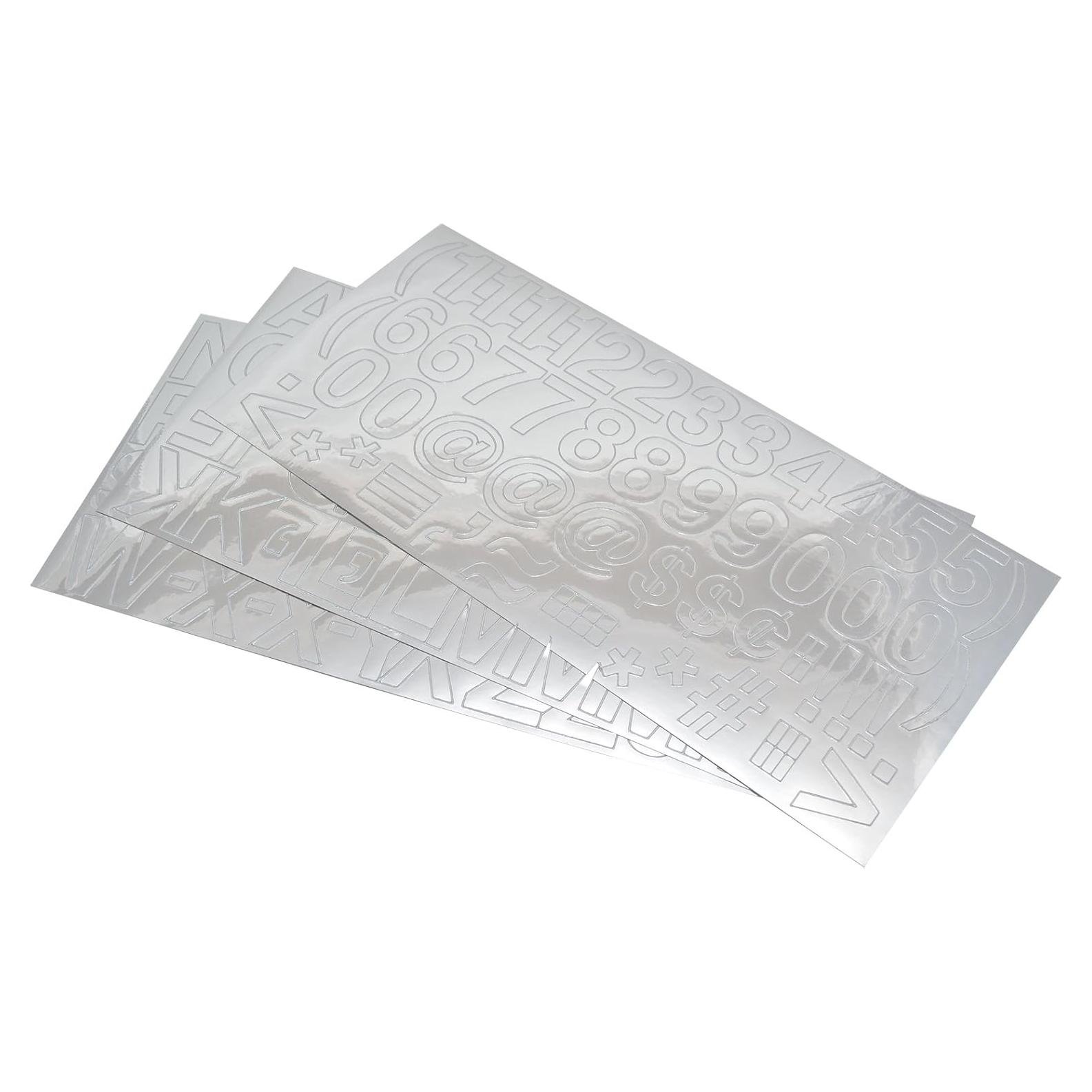 LetterCraft Permanent Vinyl Lettering Helvetica, 1-Inch, Silver (16362)