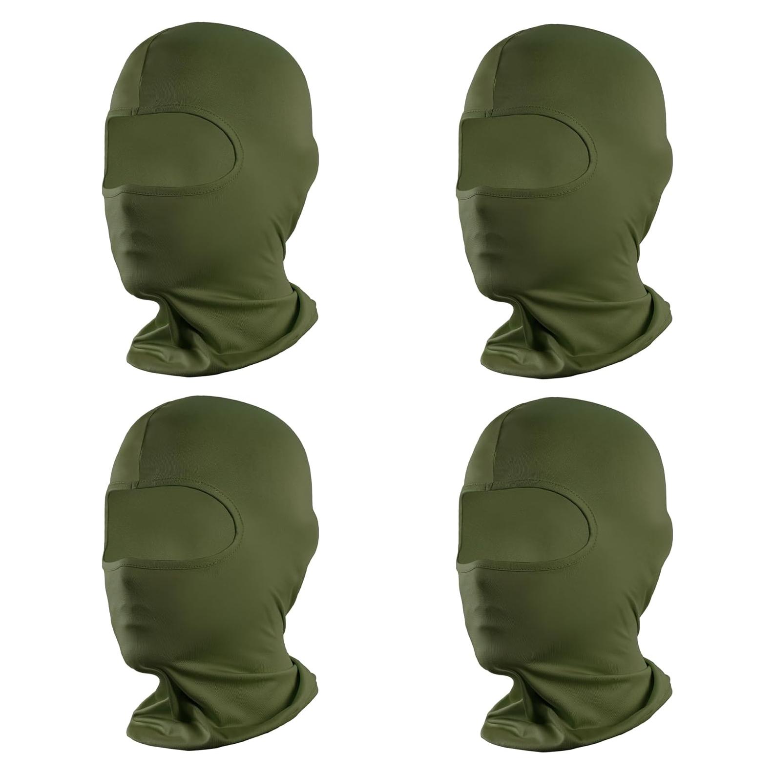 Balaclava Pukavt 4 Paquetes Verde Ejército para Esquí y Ciclismo