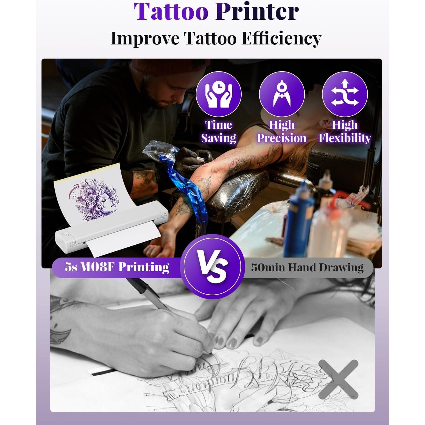 Impresora de Plantillas de Tatuaje Phomemo M08F Inalámbrica