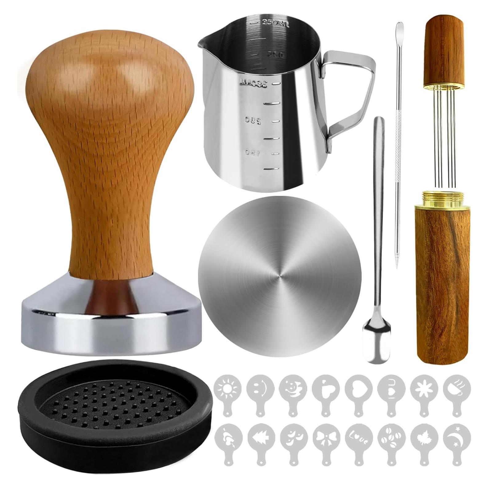 Juego de Prensadores de Espresso 22 PCS HahaGo 51mm Accesorios