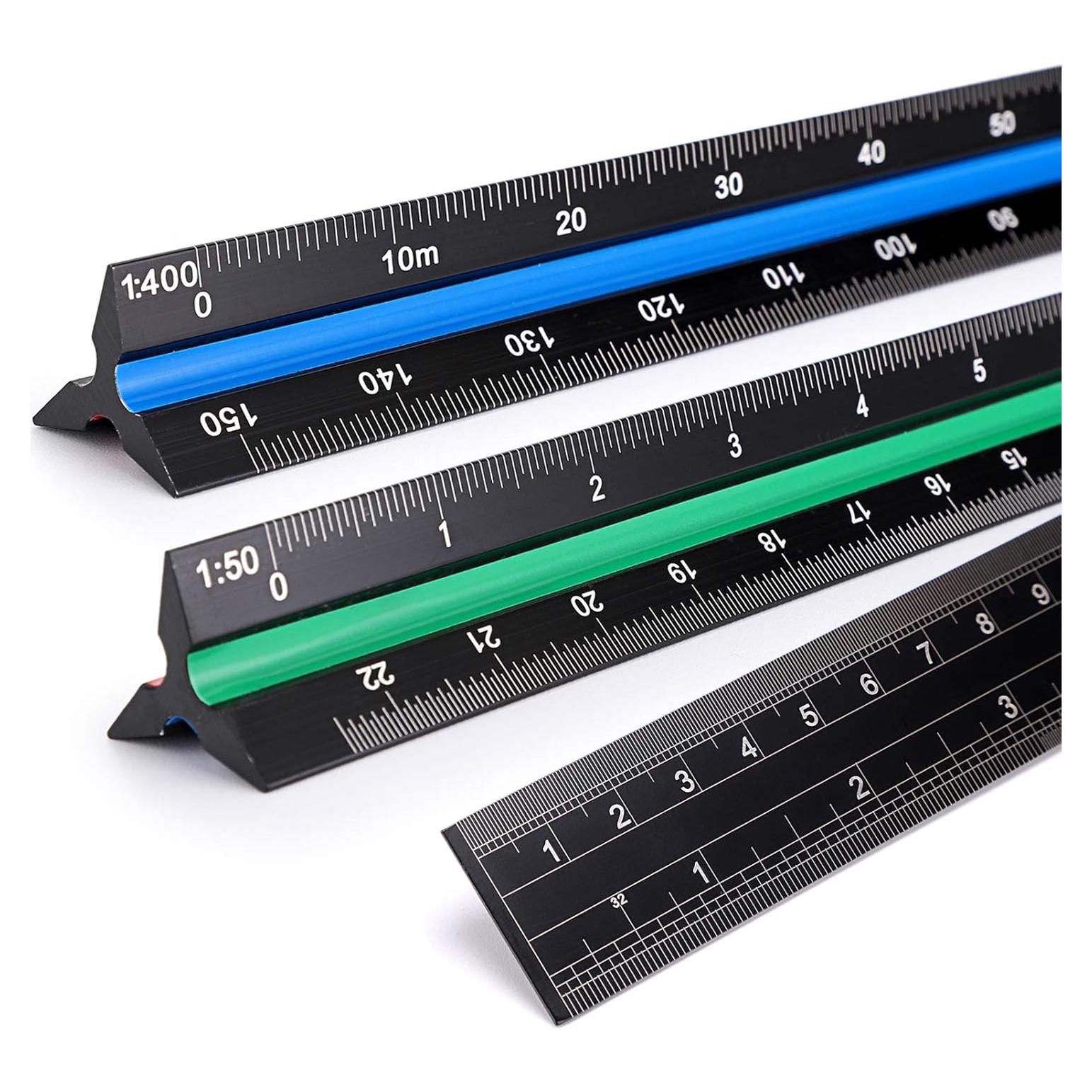 Set de 3 Reglas Triangulares de Aluminio OwnMy 30cm