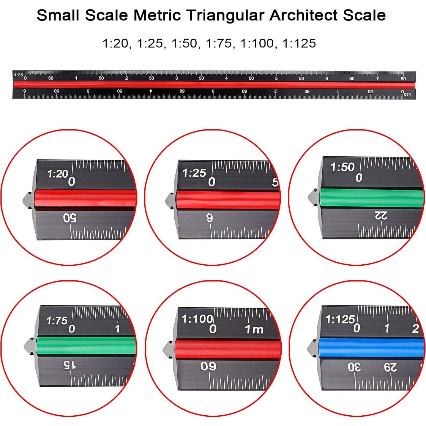 Set de 3 Reglas Triangulares de Aluminio OwnMy 30cm