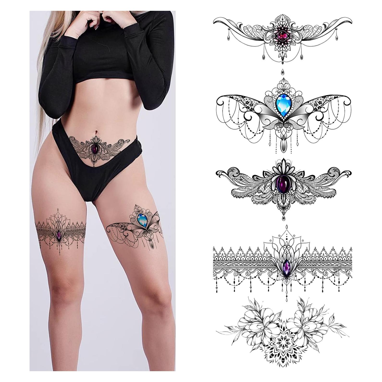 Tatuajes Temporales Sexy Grandes Roarhowl - Conjunto 1