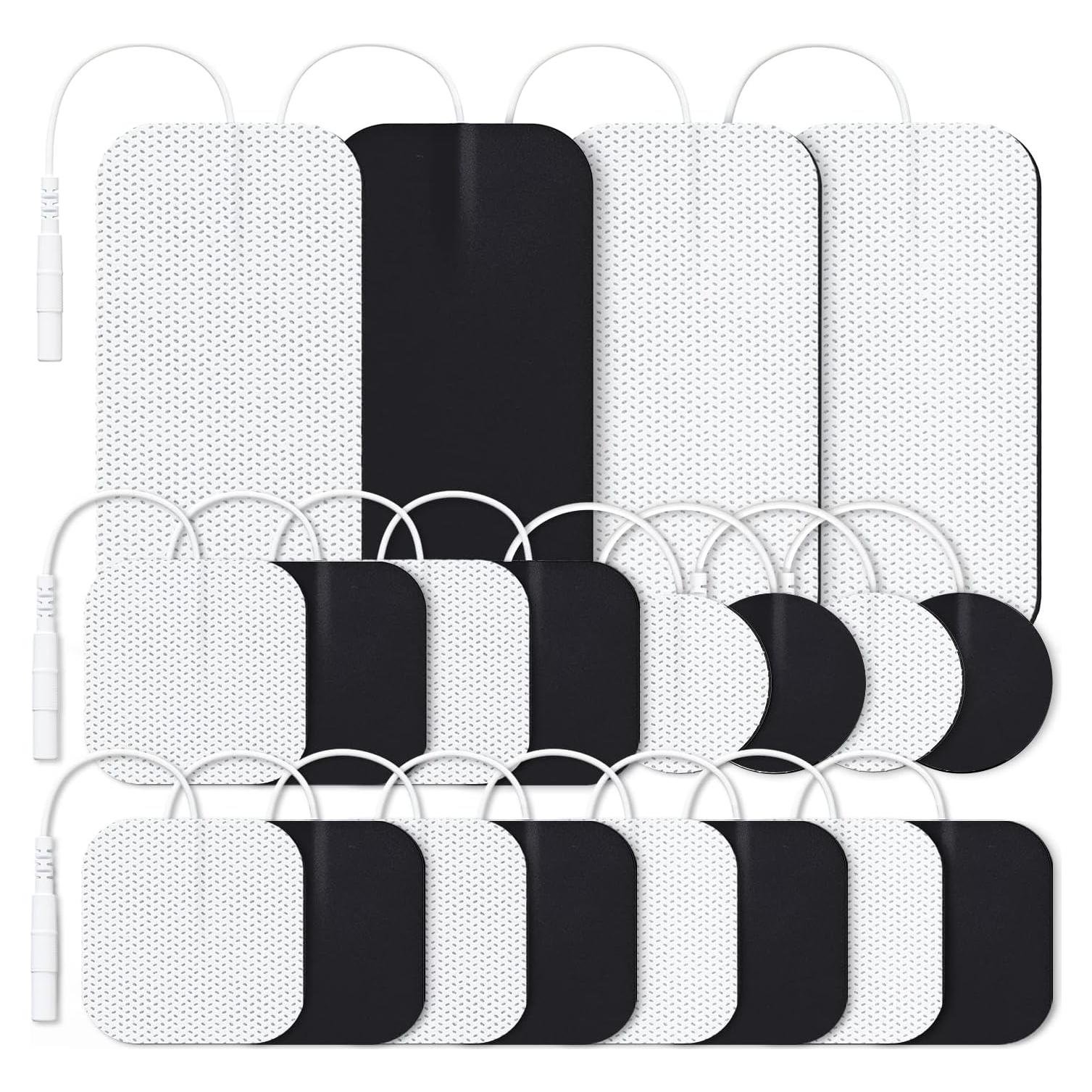 Almohadillas TENS AUVON 20 Paquetes Reutilizables 3 Tamaños