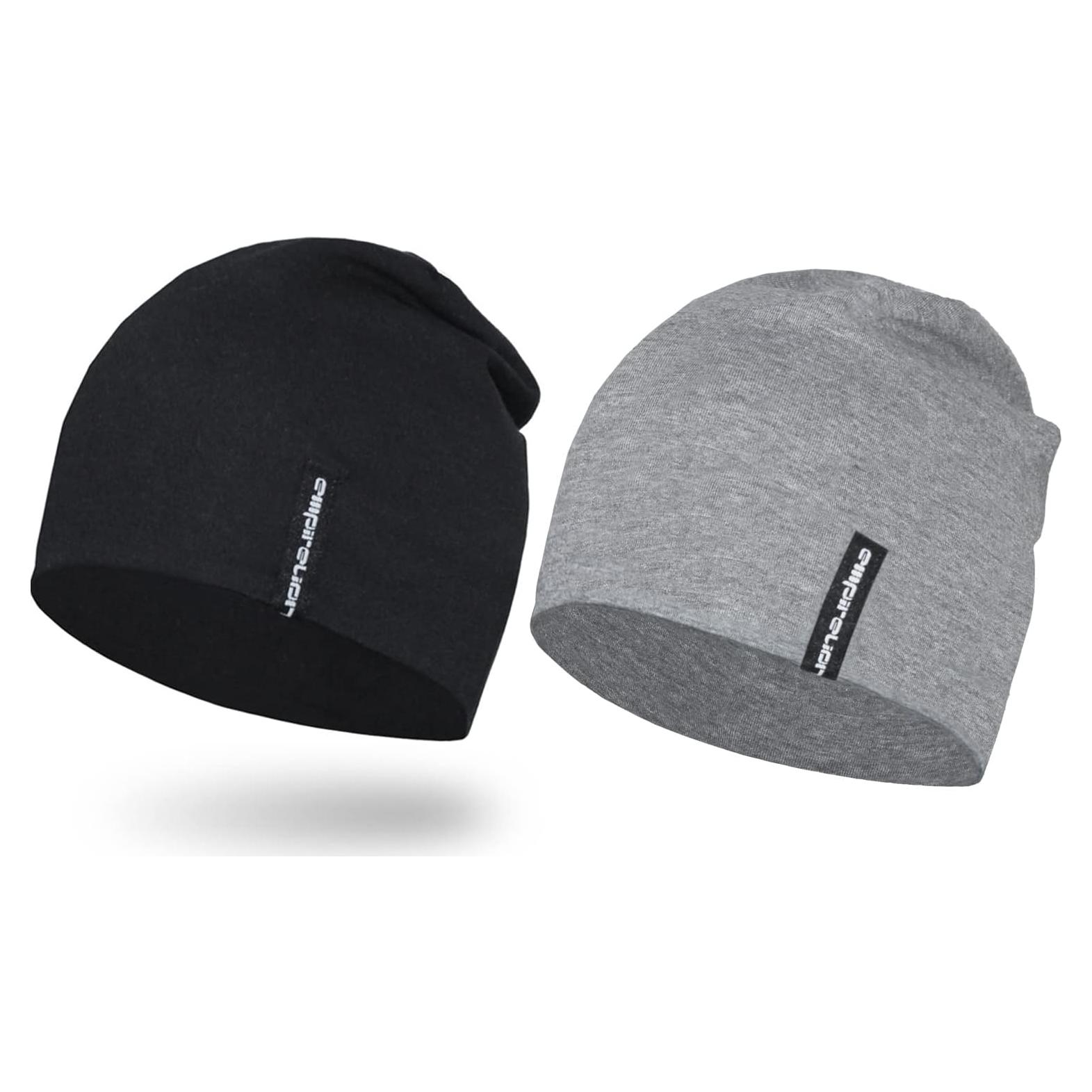Gorro multifuncional Empirelion negro y gris, ajuste cómodo