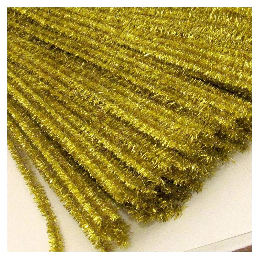 Tallos de Chenille The Crafts Outlet 50 cm Dorado Claro 250 Pzas