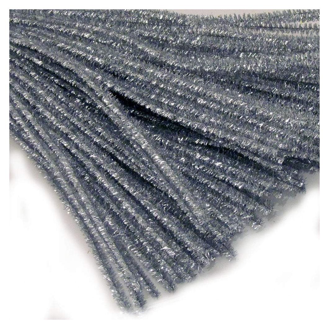 Tallarines Brillantes Chenille The Crafts Outlet 30 cm 500 pcs Plata