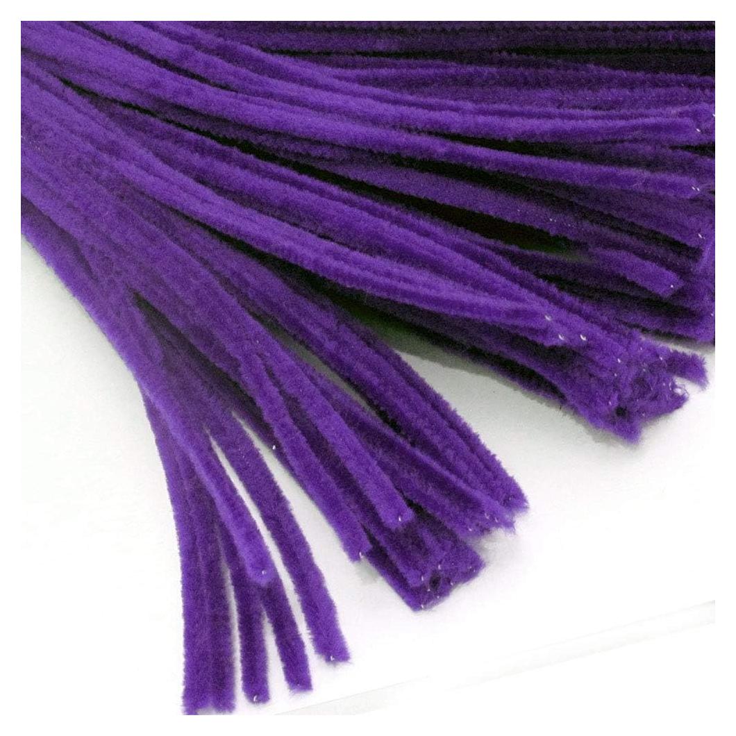 Tallos de Chenille The Crafts Outlet 30 cm Morado 500 piezas
