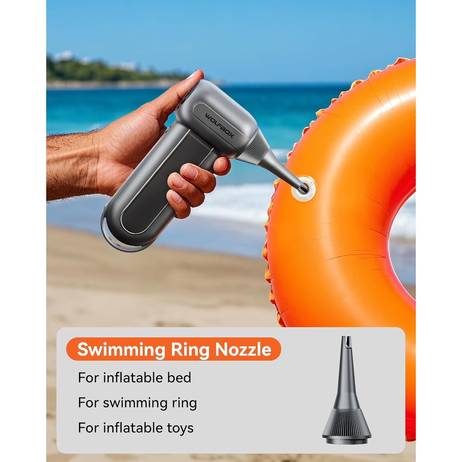 Soplador de Aire Eléctrico WOLFBOX MF100 con 5 Boquillas