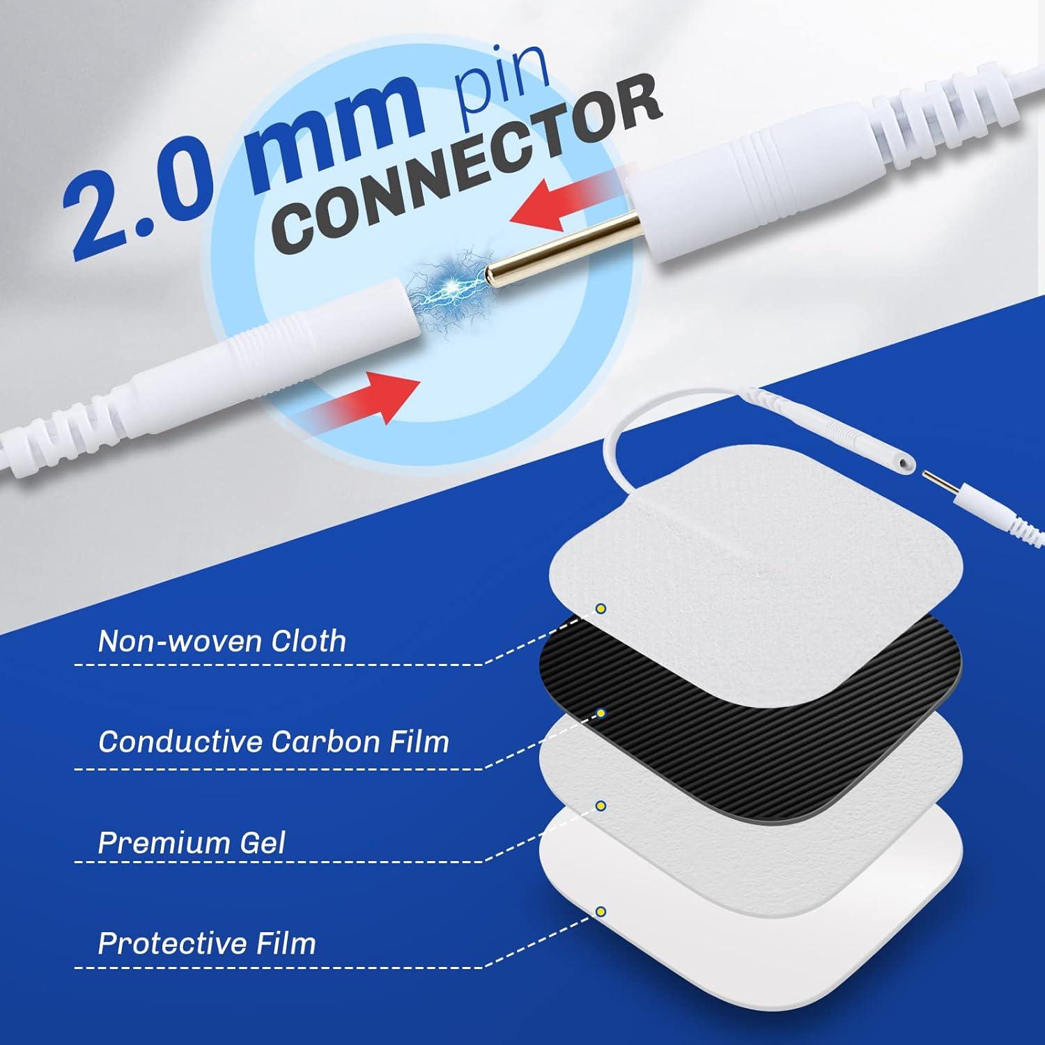 Pads Electrodos TENS AFDEAL 20 Piezas 5x5 cm Autoadhesivos