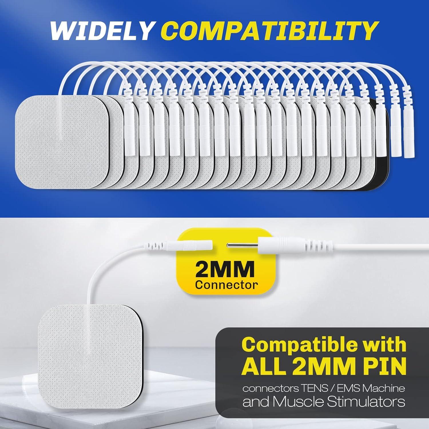 Pads Electrodos TENS AFDEAL 20 Piezas 5x5 cm Autoadhesivos