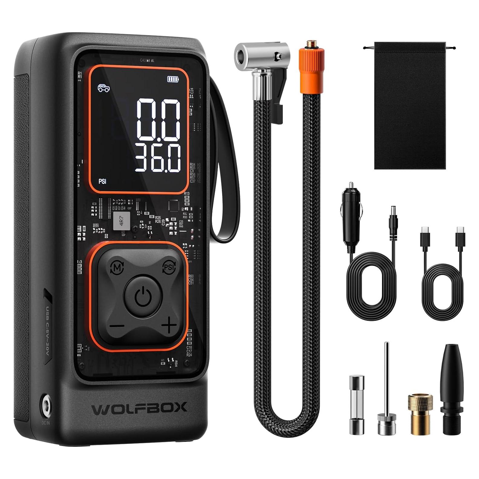 Compresor de Aire Portátil WOLFBOX MegaFlow24 12000mAh 150PSI