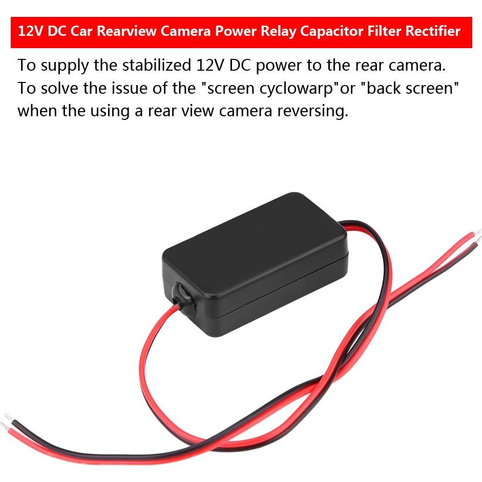 Filtro Rectificador 12V DC para Cámara de Espejo Retrovisor EVGATSAUTO