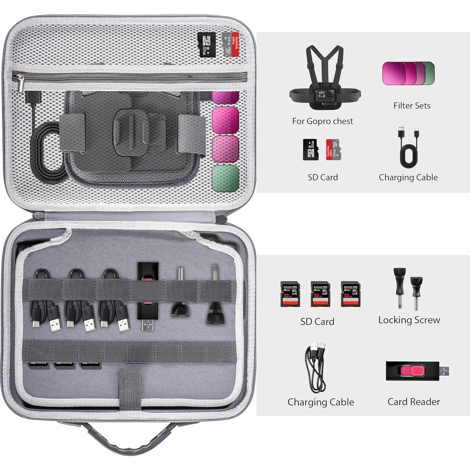 Funda de Transporte Dura STARTRC para GoPro Hero 13/12/11/10/9