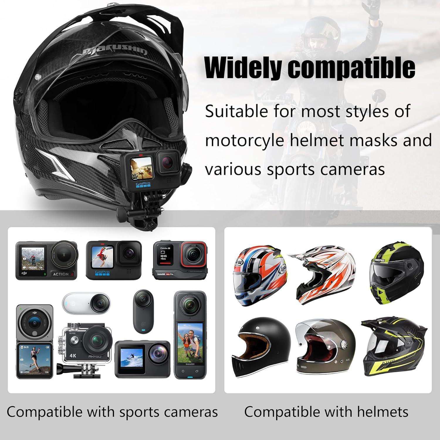 Soporte de cámara de acción para casco Gaocnvt, ajustable