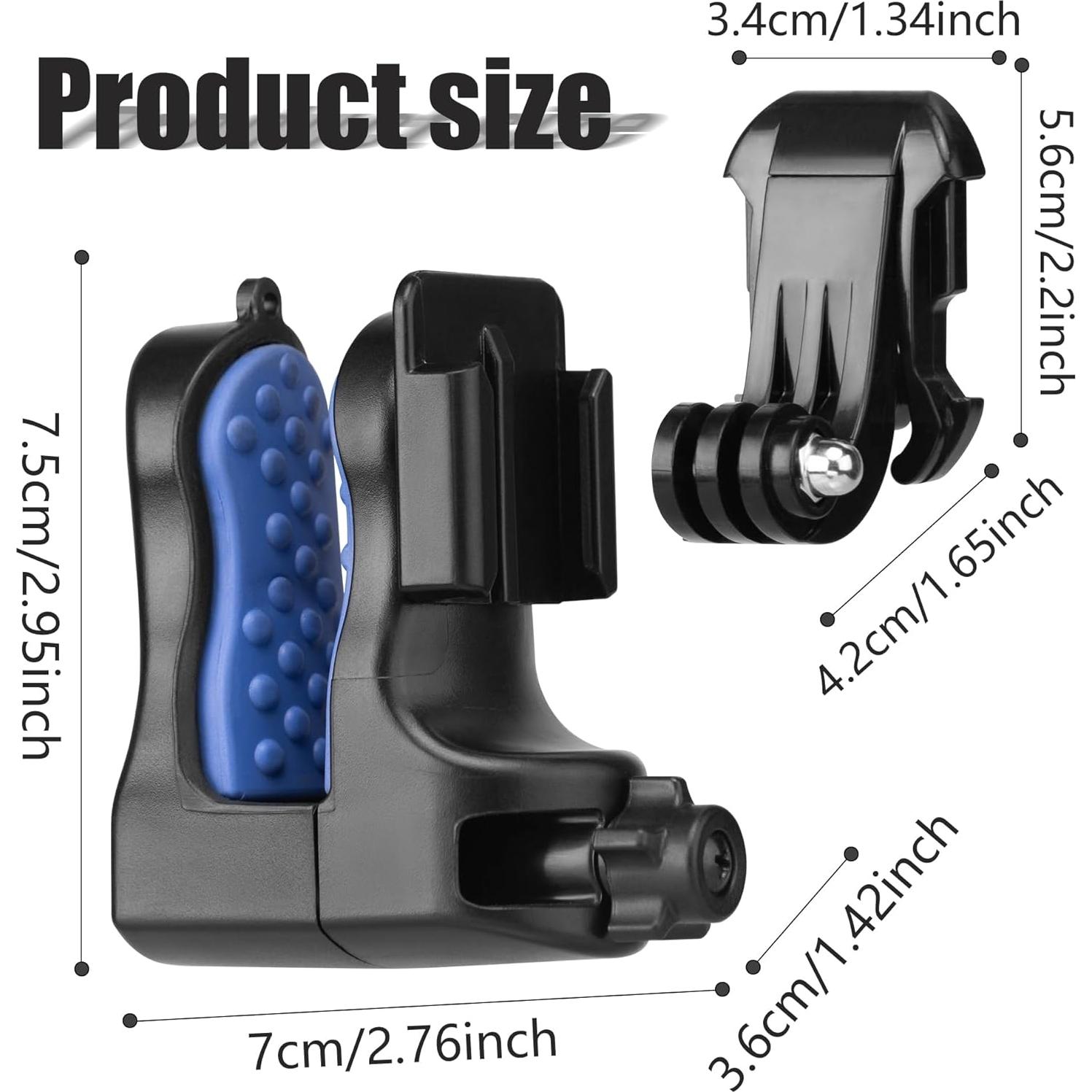 Soporte de cámara de acción para casco Gaocnvt, ajustable