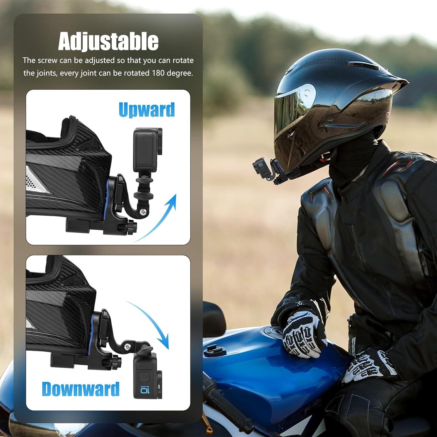 Soporte de cámara de acción para casco Gaocnvt, ajustable