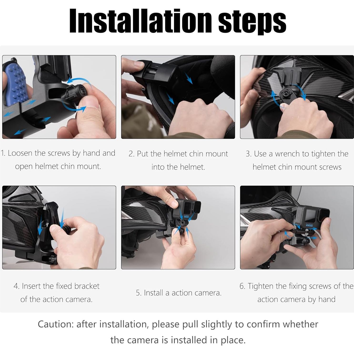 Soporte de cámara de acción para casco Gaocnvt, ajustable