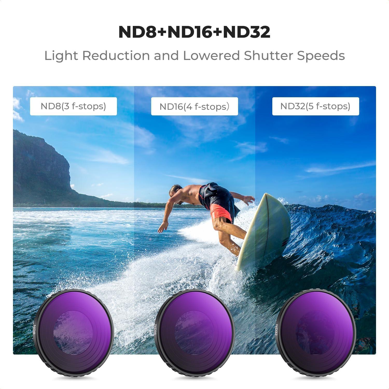 Kit de Filtros ND y CPL K&F Concept para DJI Osmo Action 5 Pro