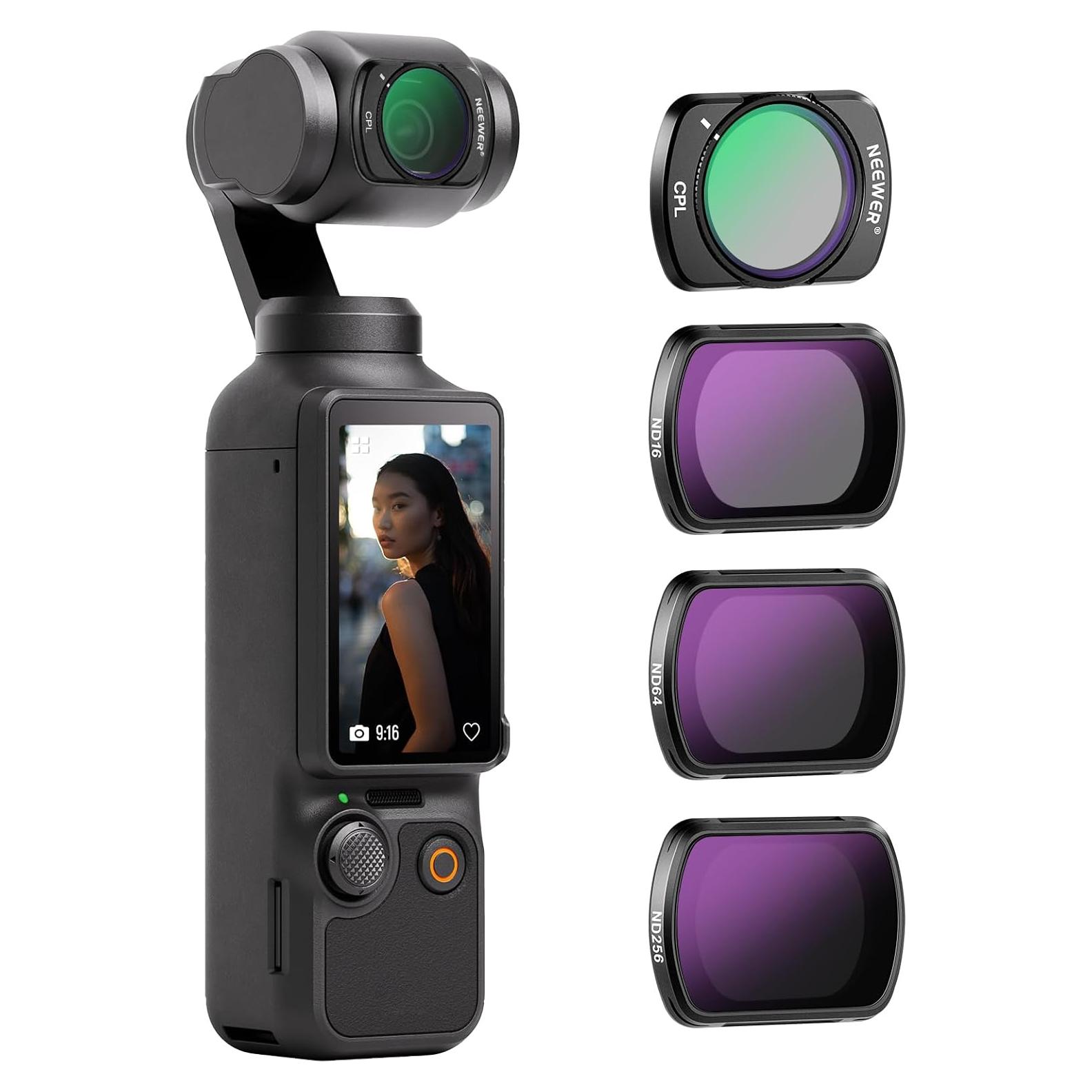 Kit de Filtros Magnéticos NEEWER ND16 ND64 ND256 para OSMO Pocket 3