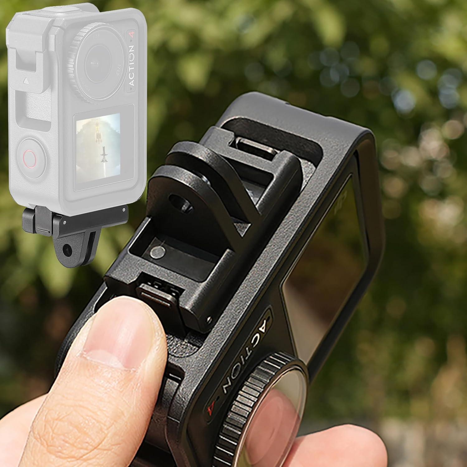 PCTC 2PCS Magnetic Adapter Mount Compatible for DJI Osmo 360/Osmo Action 5 Pro 4/3 Quick Release Adapter - DJI Accessories,Attachable Tripod, Selfie, Vlogging