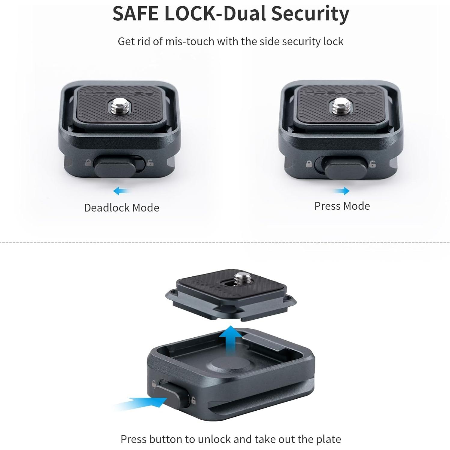 Placa de Liberación Rápida PGYTECH con Adaptador Arca-Swiss