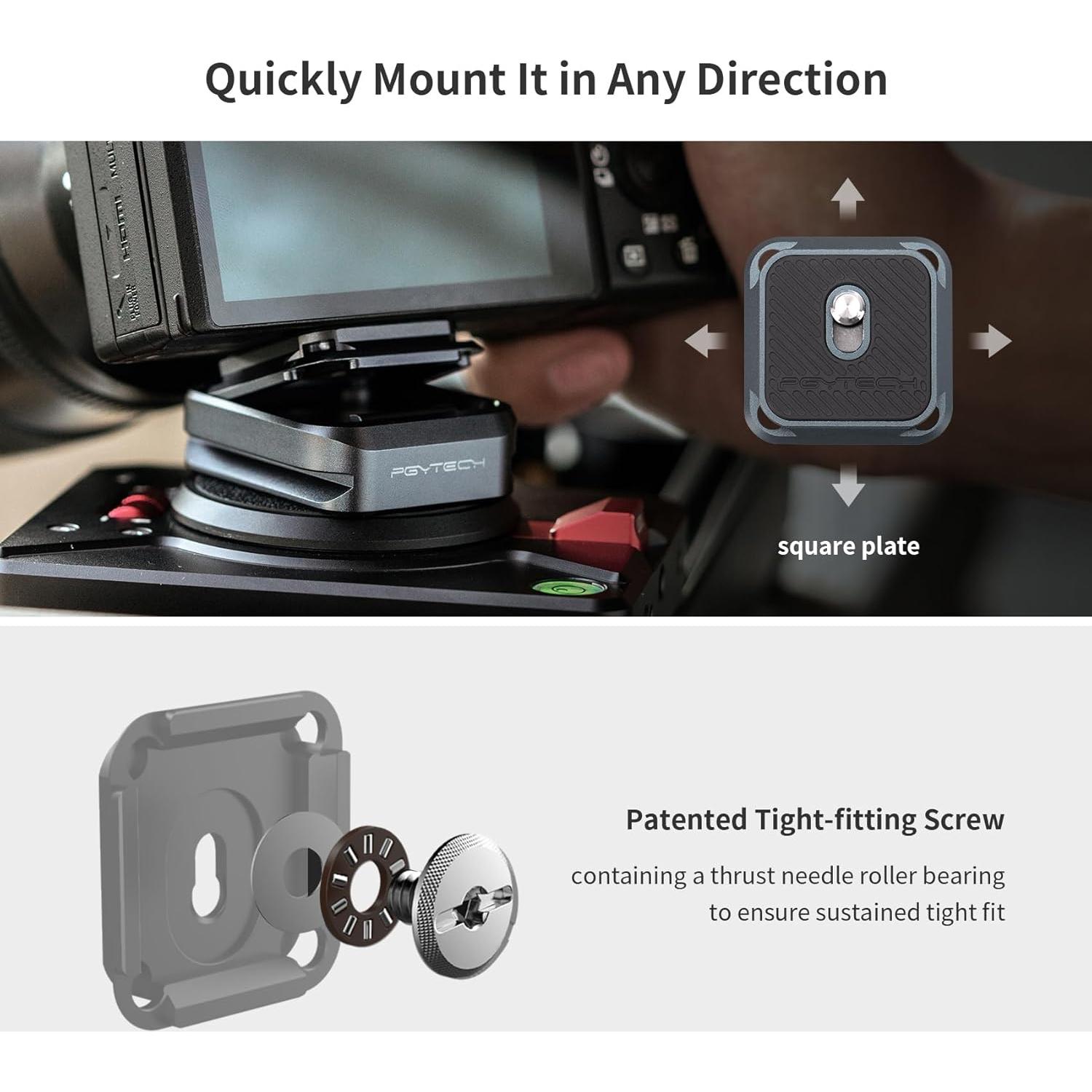 Placa de Liberación Rápida PGYTECH con Adaptador Arca-Swiss