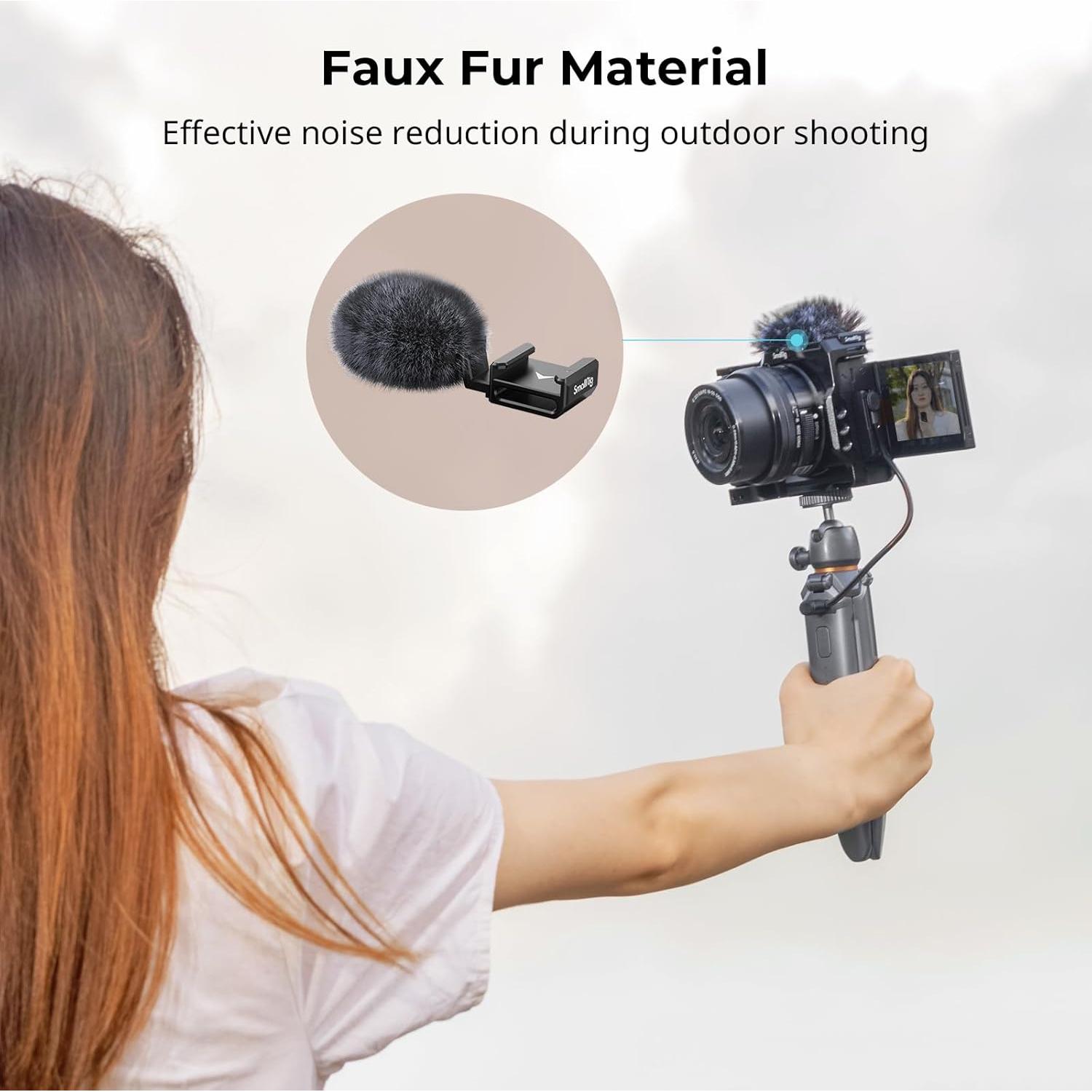 Adaptador de zapata fría SmallRig 3526 con parabrisas para Sony ZV-1F/ZV-E10/ZV-1/ZV-E1/ZV-1 II