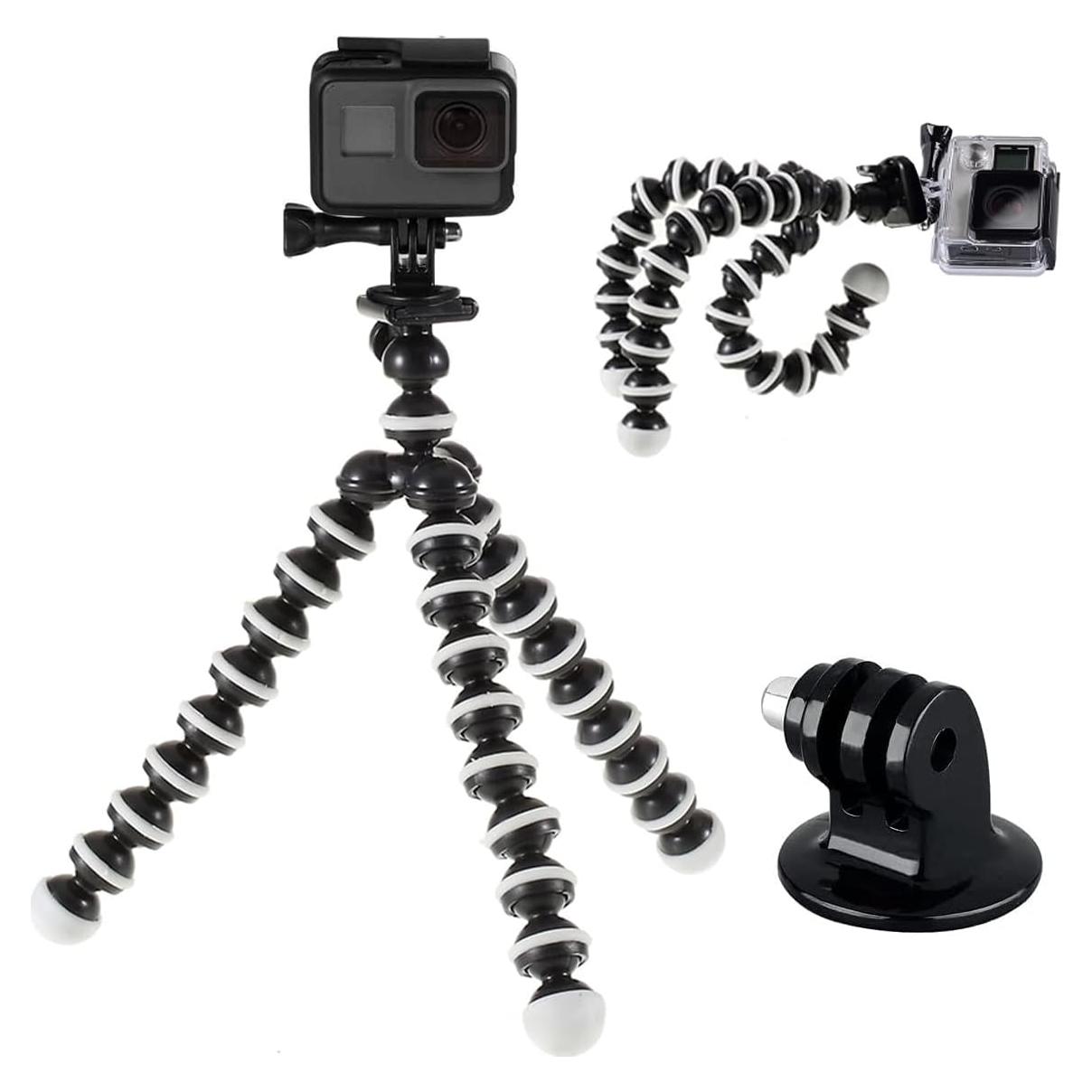 Trípode Flexible Acuvar 10" para Cámara + Adaptador GoPro