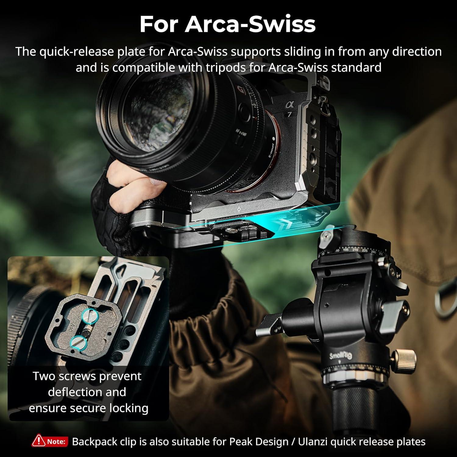 Clip de Cámara SmallRig 5053 con Placa Arca-Swiss 40kg