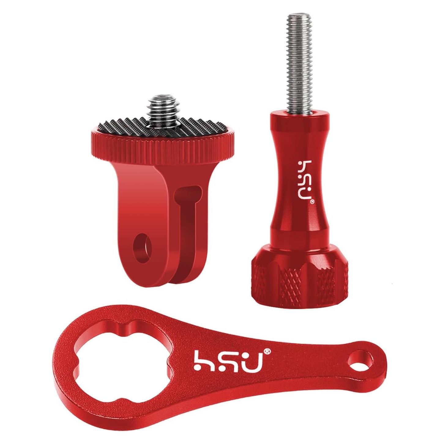 Adaptador de Montaje de Trípode HSU 1/4"-20 Aluminio Rojo