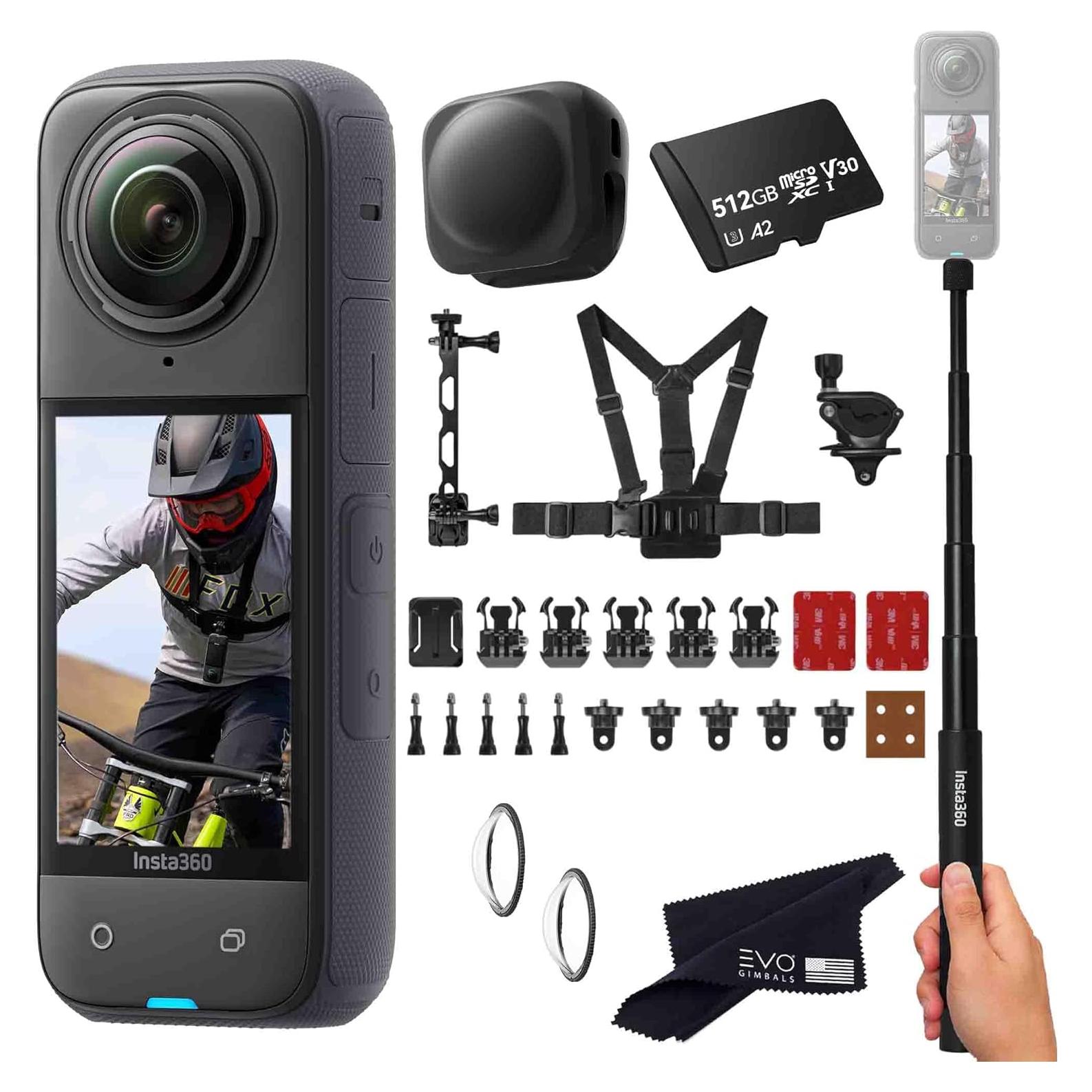 Cámara de Acción 360 Insta360 X4 - 8K, 72MP, Negro