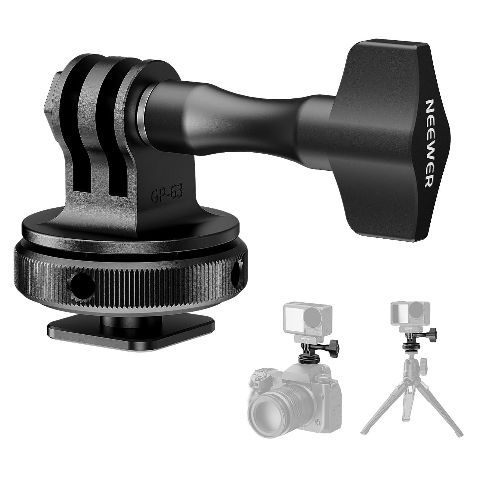 Adaptador de Montaje en Zapata Fría NEEWER GP-63 para Cámaras de Acción