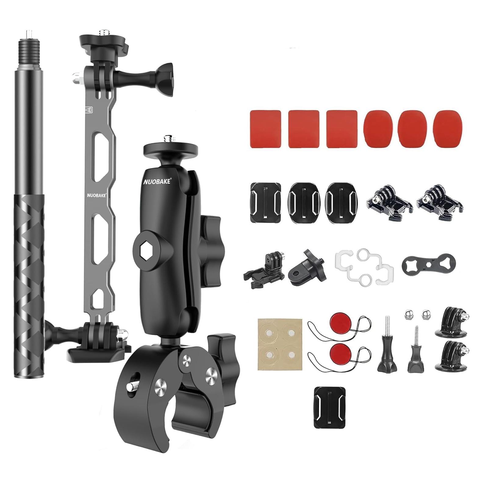 Kit de Montaje para Manillar de Motocicleta NUOBAKE con Palo de Selfie