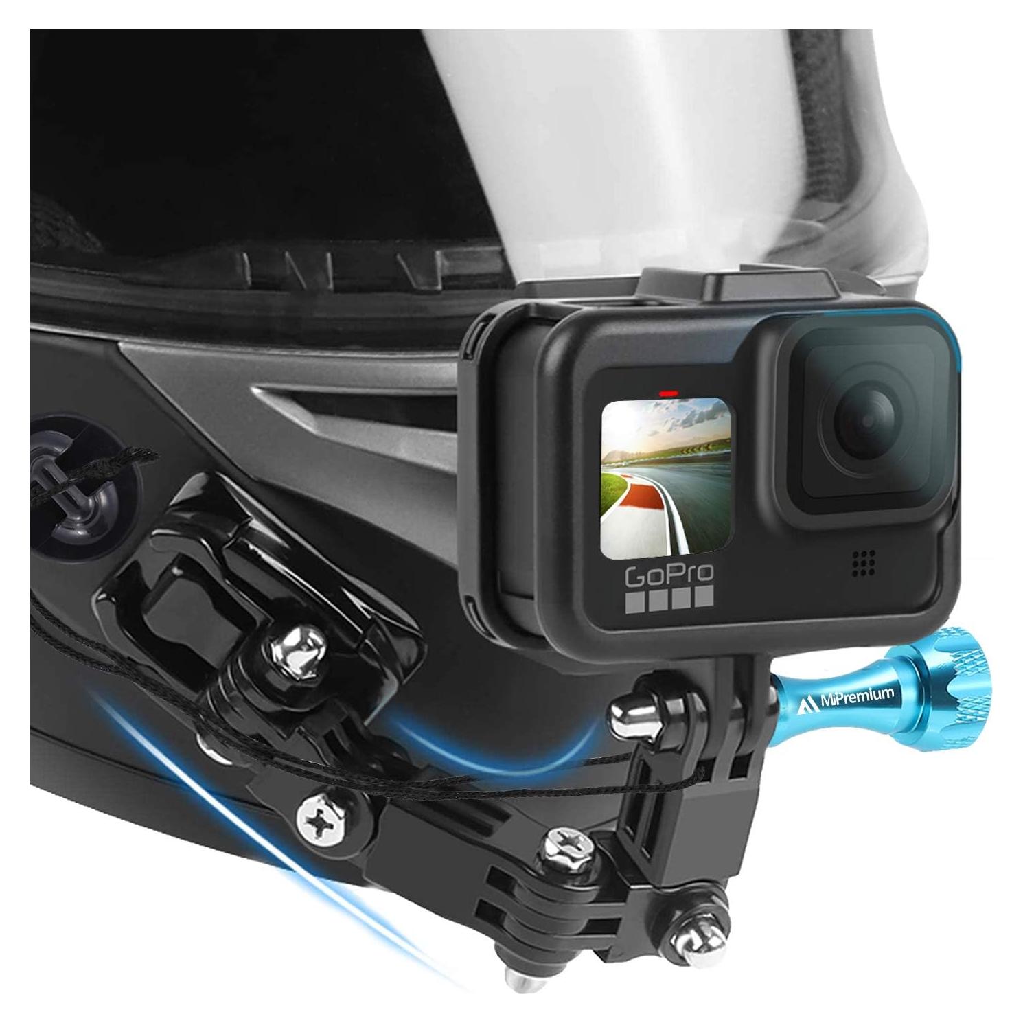 Kit de Montaje de Barbilla MiPremium para Casco de Motocicleta - Compatible con GoPro y Otras Cámaras de Acción