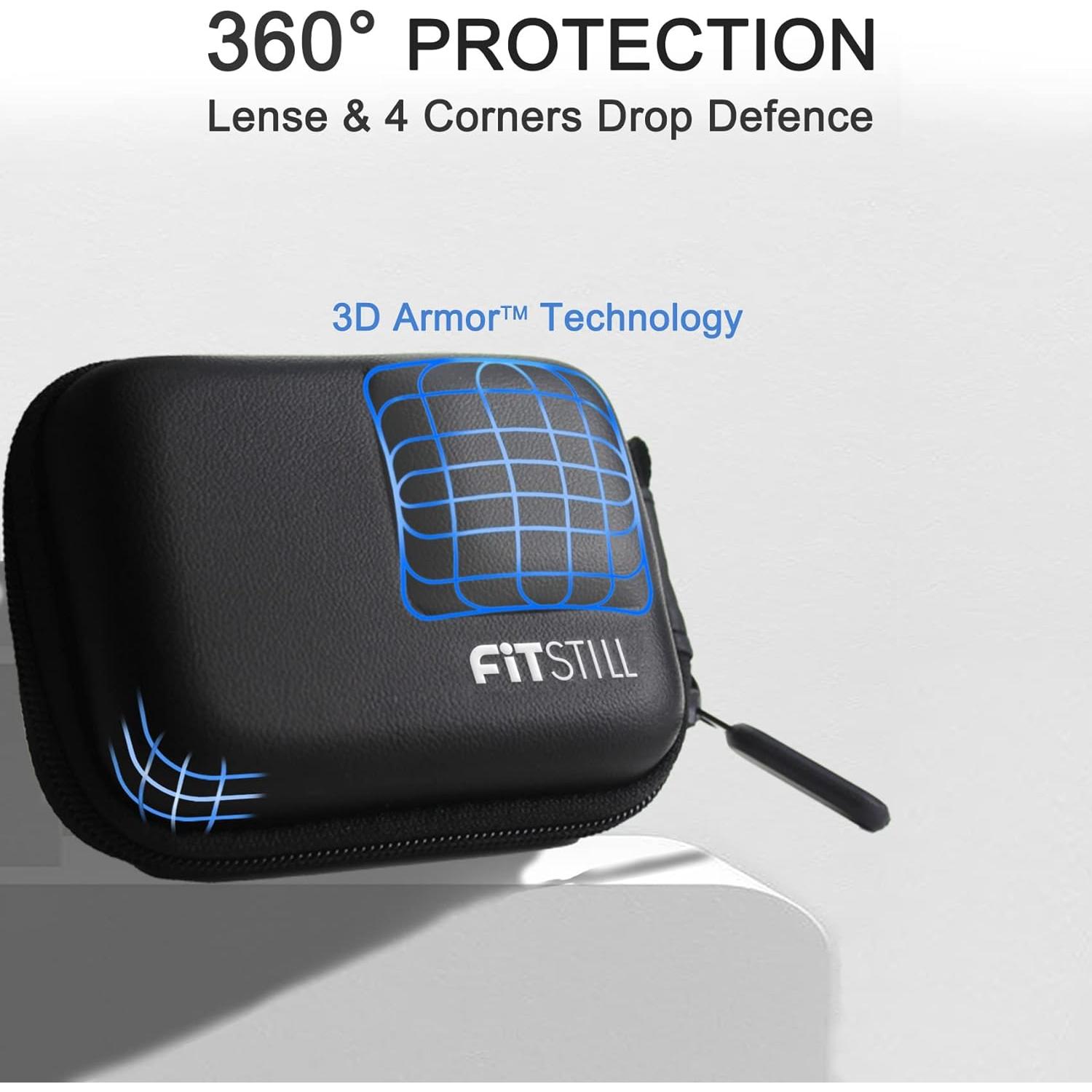 Funda Mini FitStill PU Negra para GoPro Hero 13/12/11/10/9/8/7