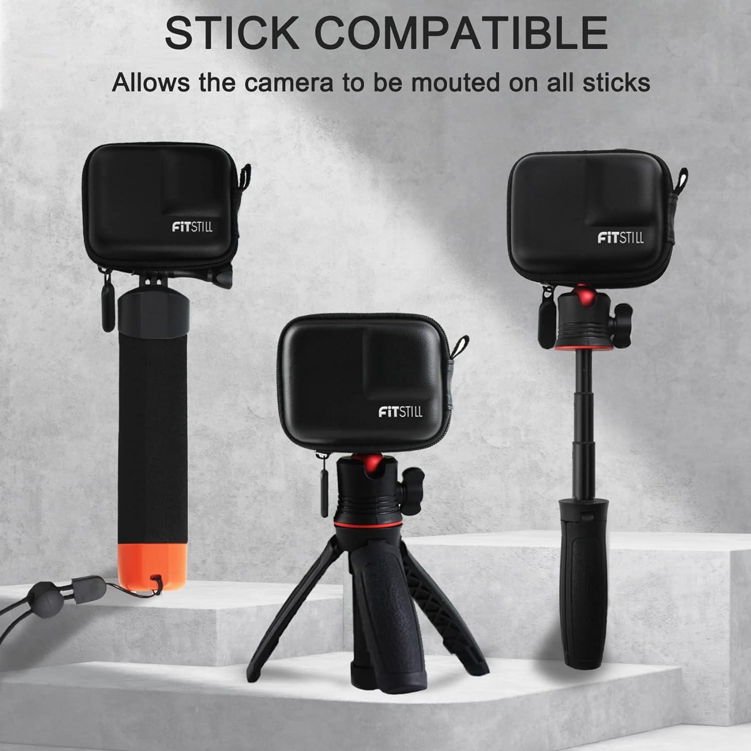 Funda Mini FitStill PU Negra para GoPro Hero 13/12/11/10/9/8/7