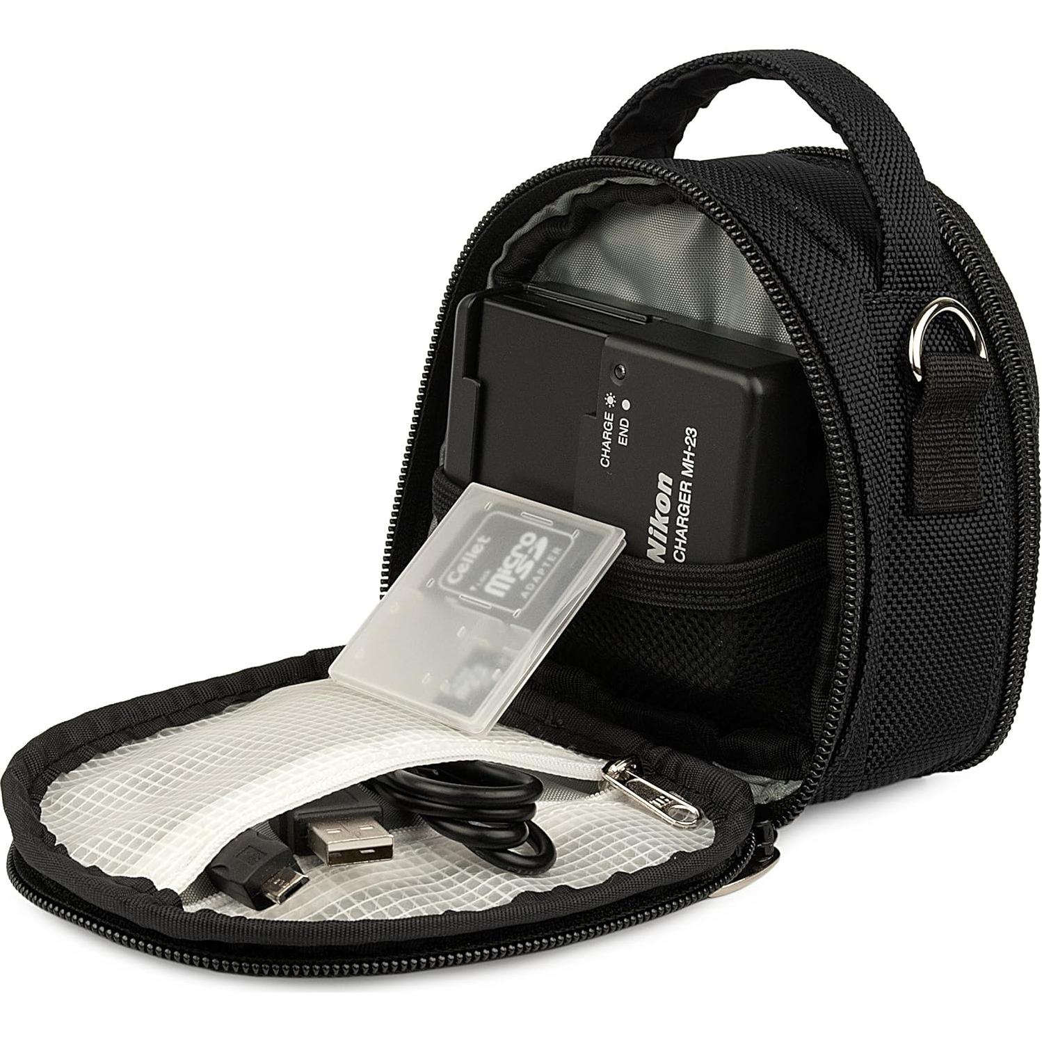 Protective Slim Camera Case Pouch Bag Compatible with Akaso EK7000, Brave 4 6 Plus 7 LE, V50X V50 Pro SE Elite Action Camera (Black)