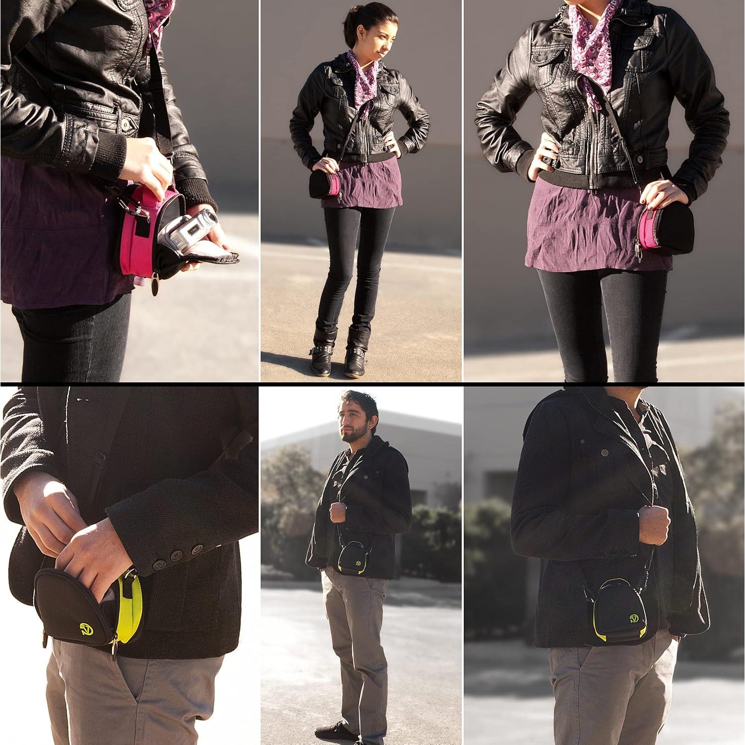 Protective Slim Camera Case Pouch Bag Compatible with Akaso EK7000, Brave 4 6 Plus 7 LE, V50X V50 Pro SE Elite Action Camera (Black)