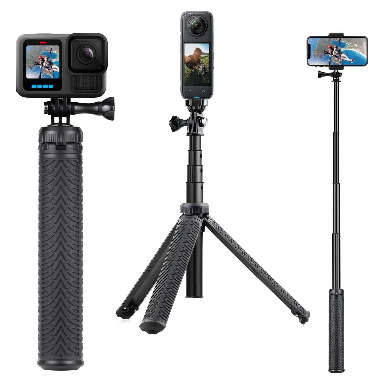 Bastón de Selfie Impermeable SOONSUN 3 en 1 para GoPro y Móviles